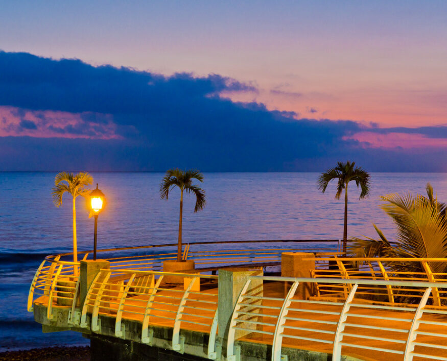peaceful walkway in Marina Vallarta