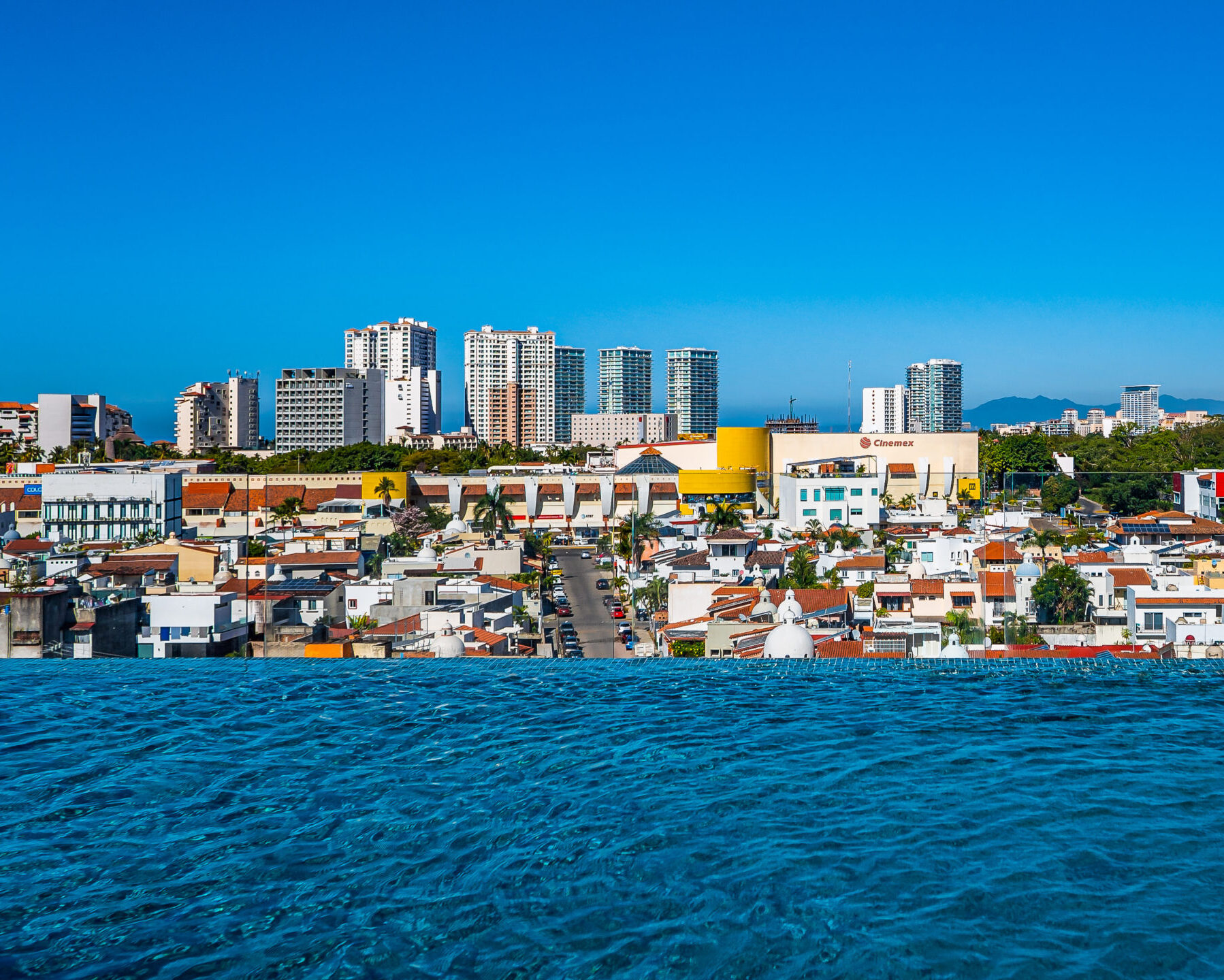 infinite pool looking over downtown Puerto Vallarta